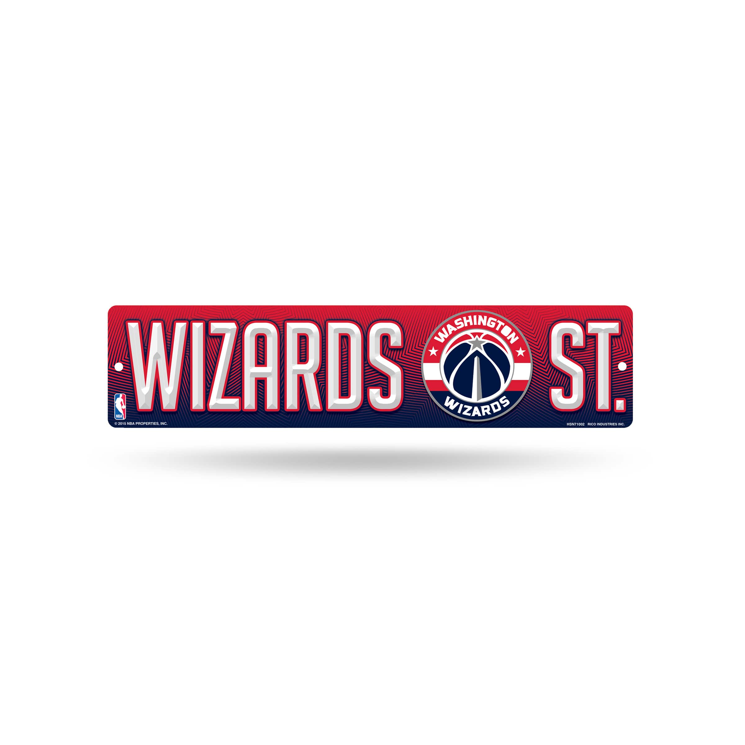 Rico Industries - Washington Wizards NBA 16" Street Sign for garage, office, man cave or any wall - Multi