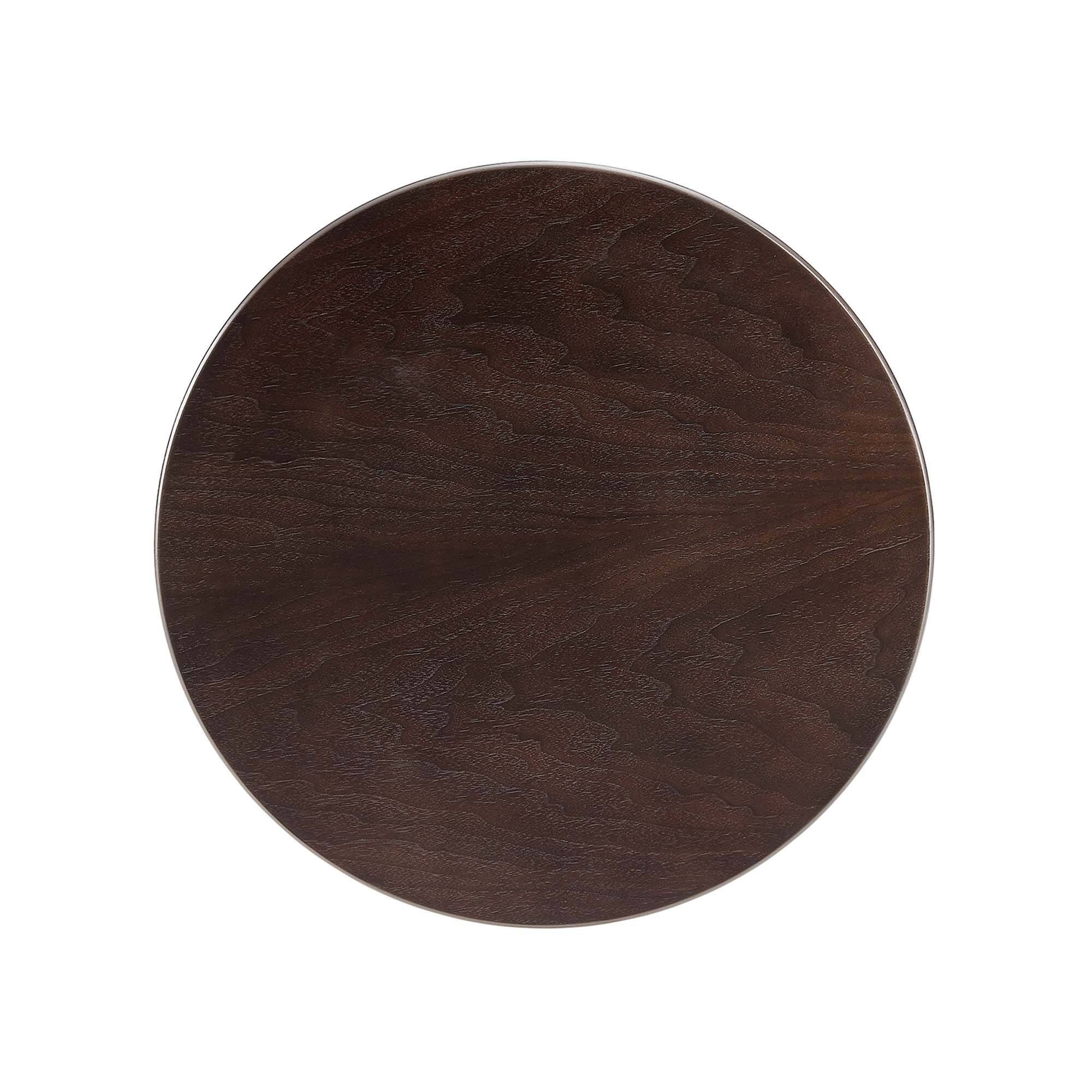 Alt View 2. Modway - Lippa Round Wood Side Table - Black Cherry.
