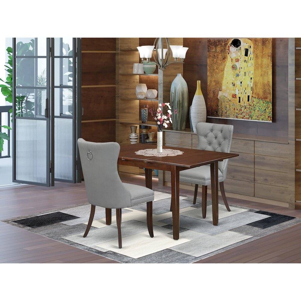 Alt View 8. East West Furniture - 3 Piece Dining Set - Red.