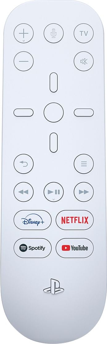 Sony - PlayStation 5 - Media Remote - White - Front_Zoom