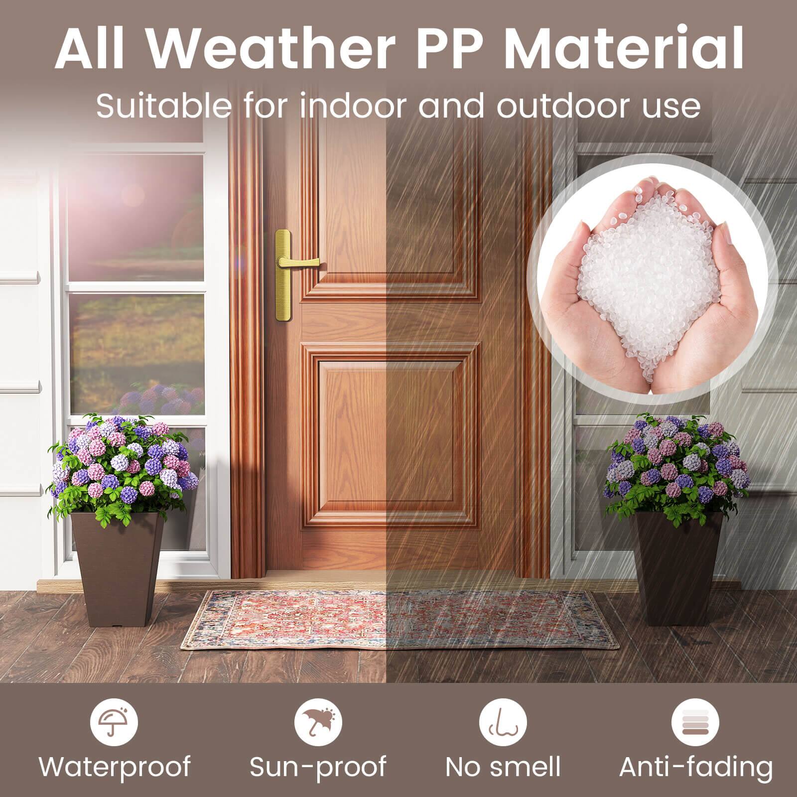 All Weather PP Material  
Suitable for indoor and outdoor use  

Waterproof  
Sun-proof  
No smell  
Anti-fading