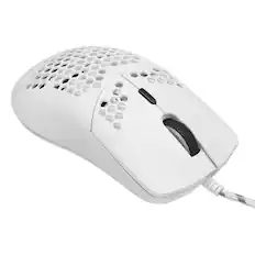 Front. Sanoxy - Sanoxy Wired Gaming Mouse with Perforated Lightweight Shell, RGB Lighting, USB Optical, Adjustable DPI - White - White.
