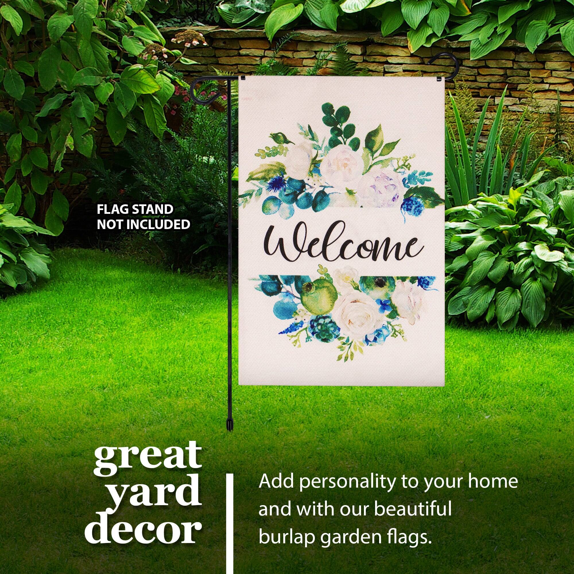 FLAG STAND NOT INCLUDED

Welcome great yard decor

Add personality to your home and with our beautiful burlap garden flags.
