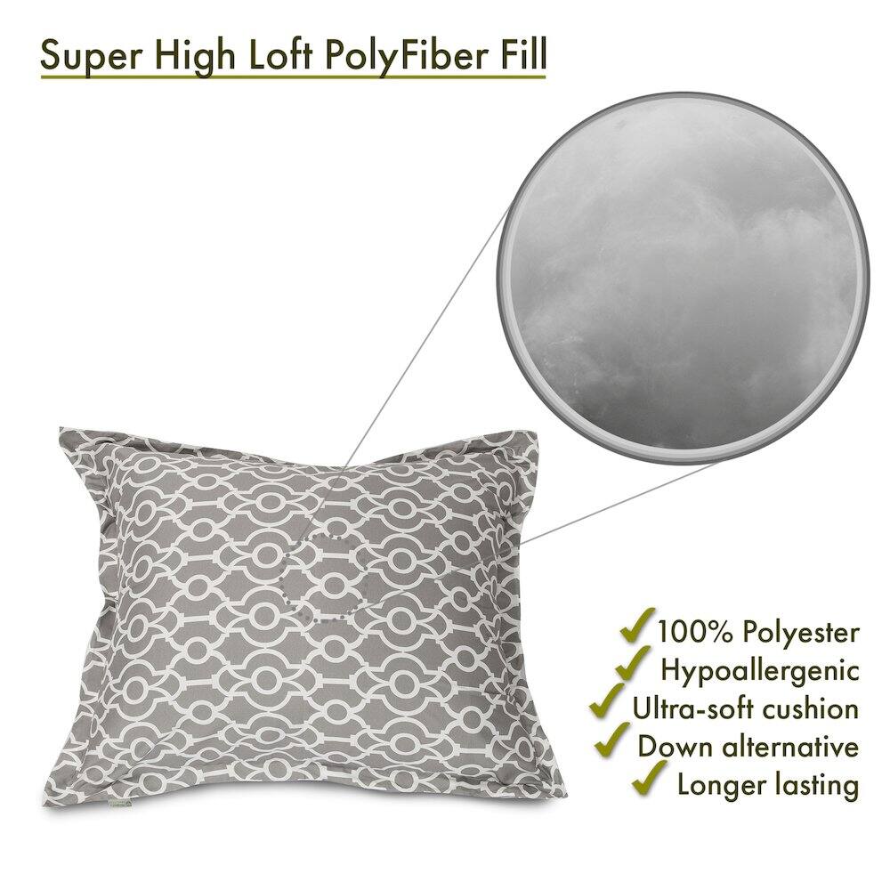 Super High Loft PolyFiber Fill

- 100% Polyester
- Hypoallergenic
- Ultra-soft cushion
- Down alternative
- Longer lasting