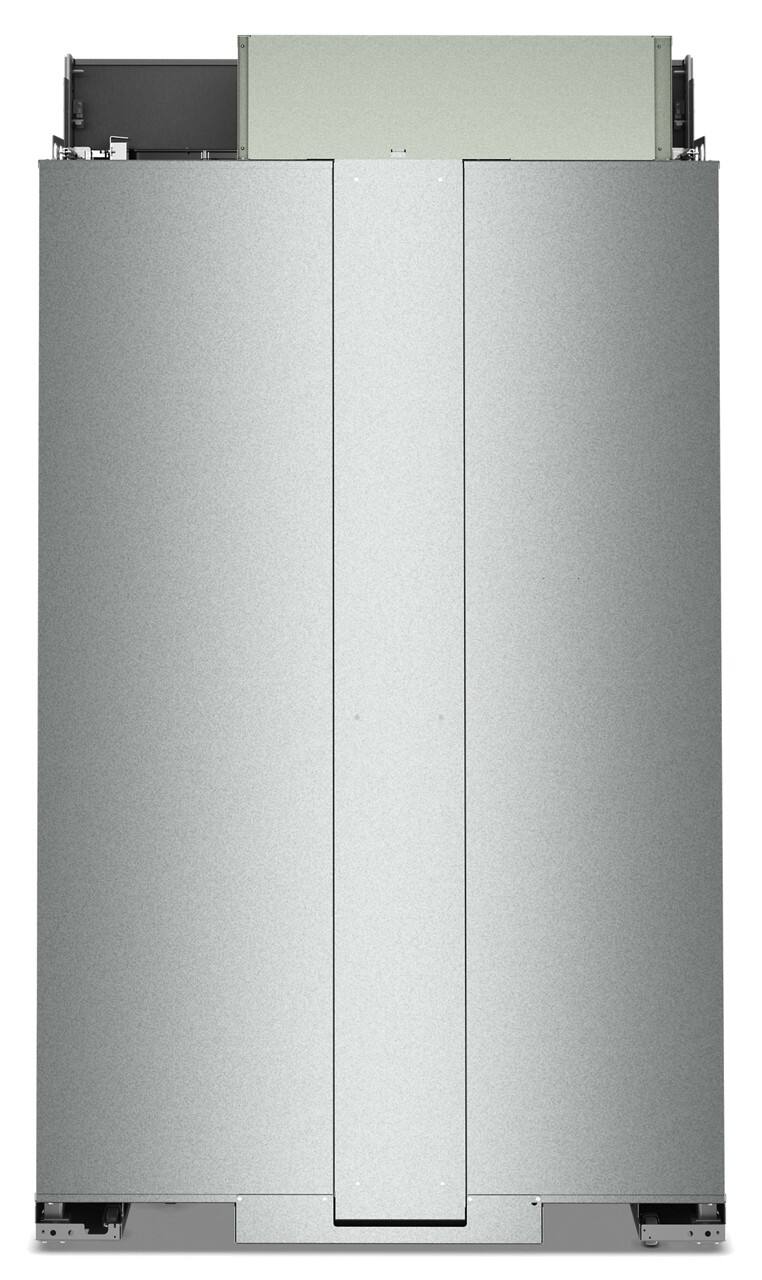 Back. KitchenAid - 29.4 Cu. Ft. Built-In Side-by-Side Refrigerator with Exterior Water and Ice Dispenser with Measured Fill - Stainless Steel with PrintShield Finish.