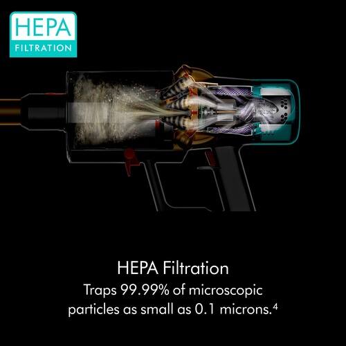 HEPA Filtration

Traps 99.99% of microscopic particles as small as 0.1 microns.