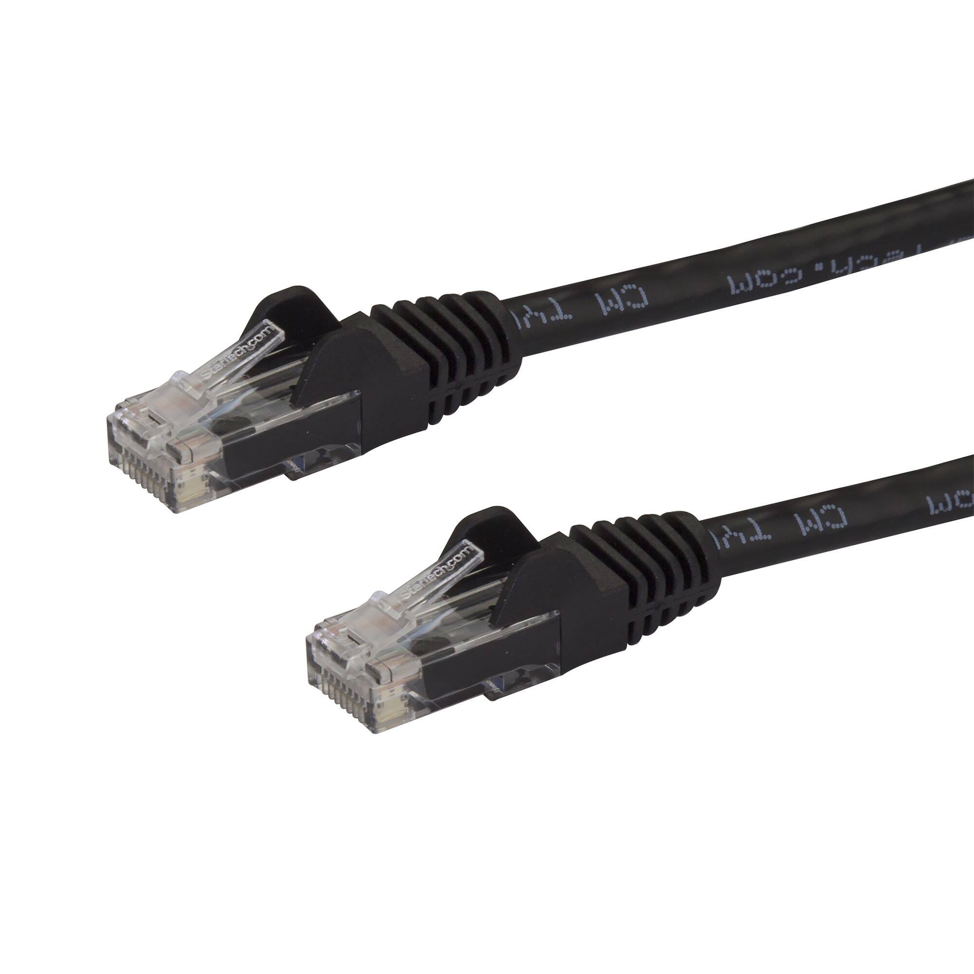 StarTech.com 25ft CAT6 Ethernet Cable Black CAT 6 Gigabit Ethernet Wire ...
