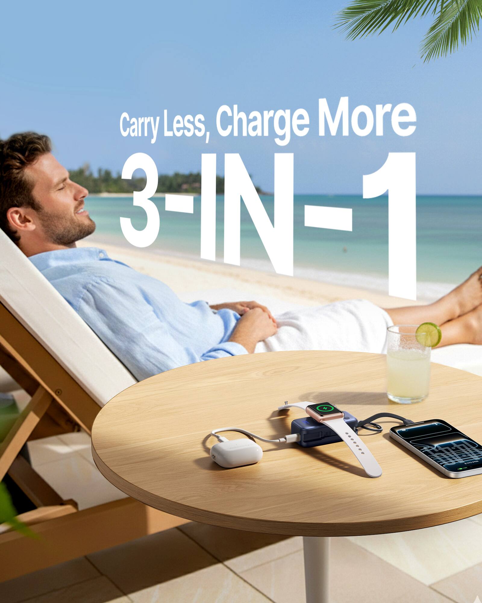 Carry Less, Charge More  
3-IN-1