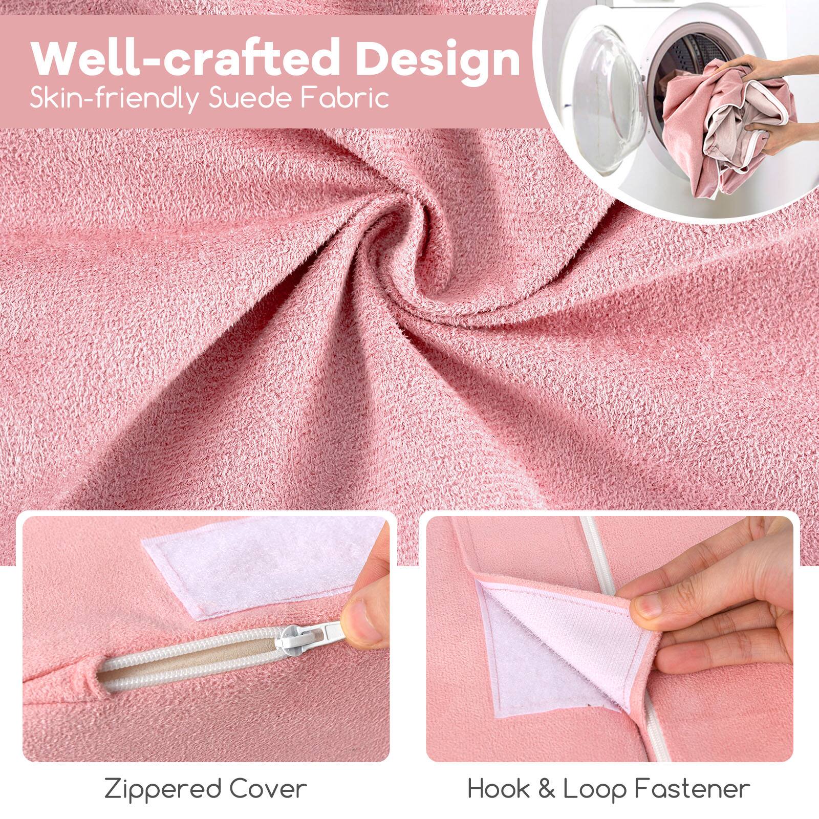 Well-crafted Design  
Skin-friendly Suede Fabric  

Zippered Cover  

Hook & Loop Fastener