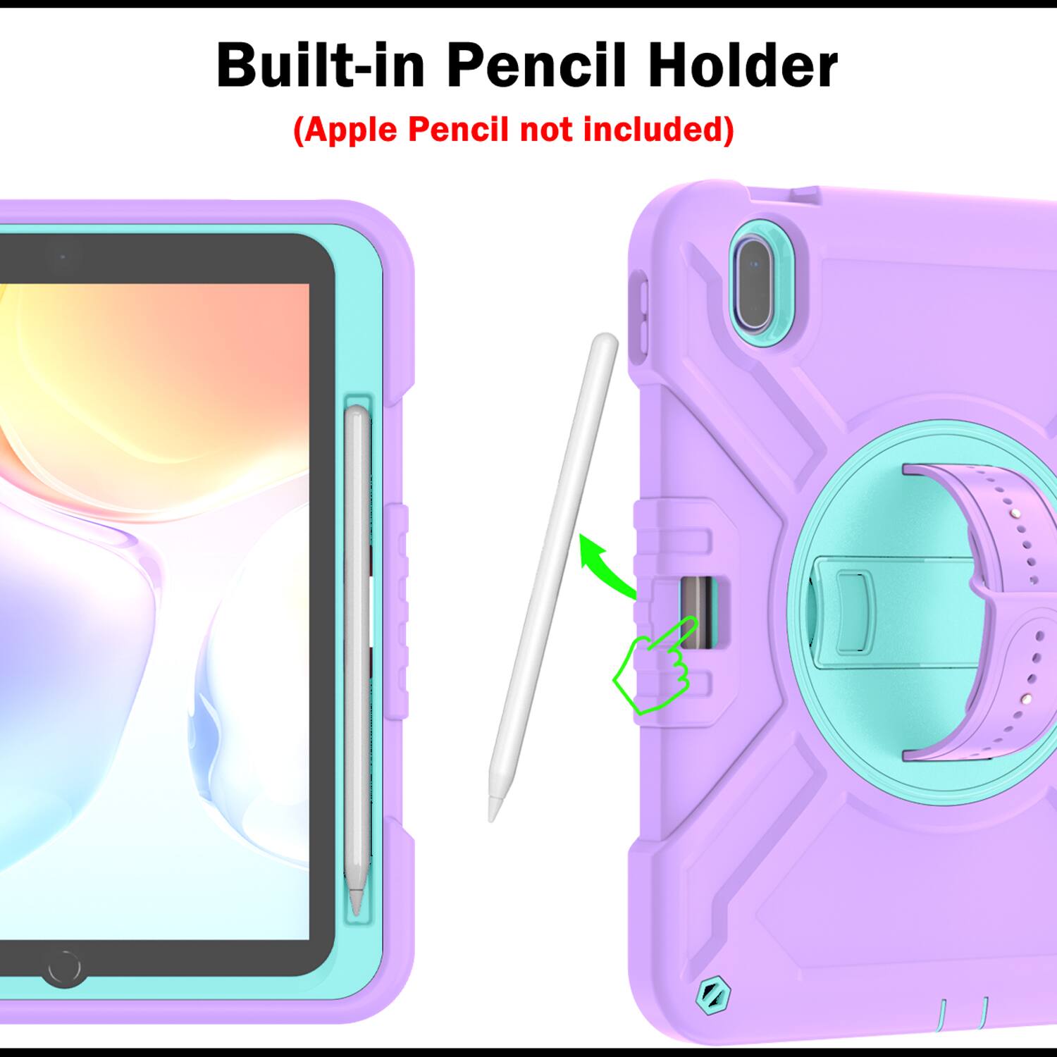 Built-in Pencil Holder  
(Apple Pencil not included)