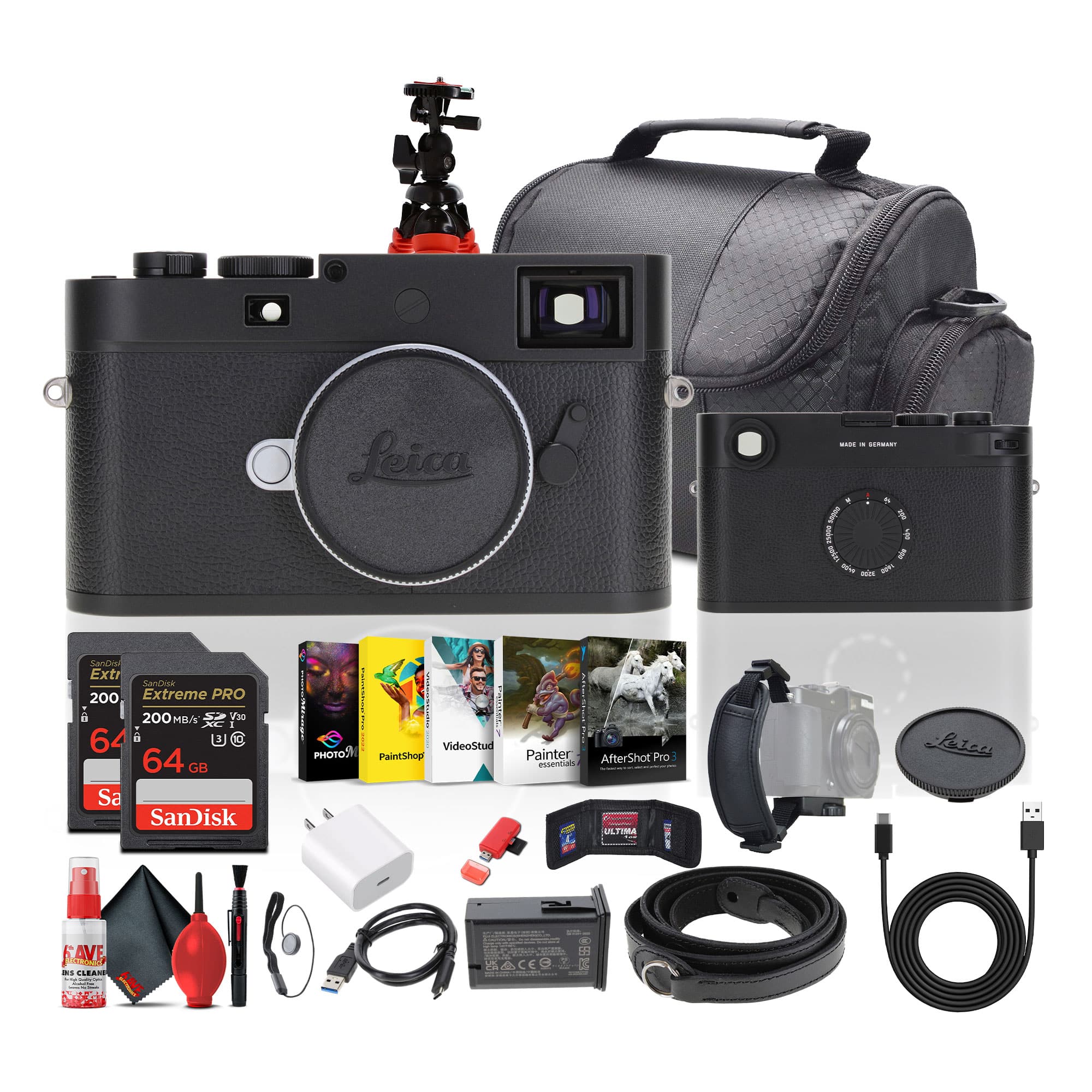 Leica - M11-D Rangefinder Camera (Black) + 64GB Memory Card + Photography Software + More