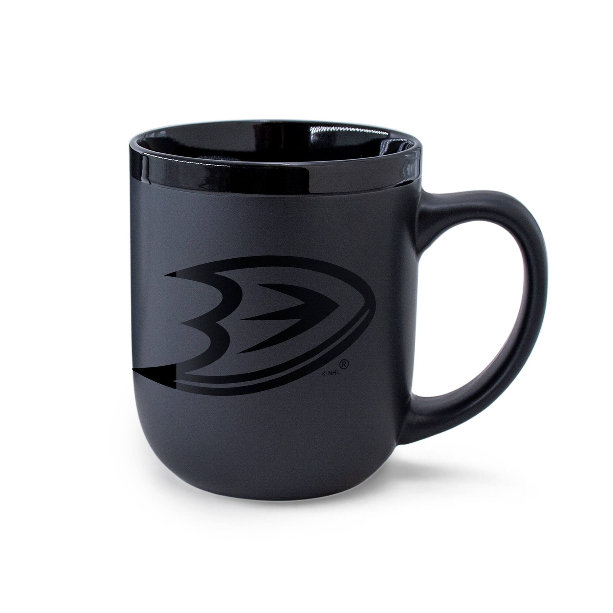Front. WinCraft - Anaheim Ducks 17oz. Black Tonal Ceramic Mug - Multicolor.