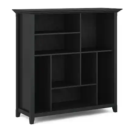 Front. Simpli Home - Amherst Multi Cube Bookcase and Storage Unit - Black.