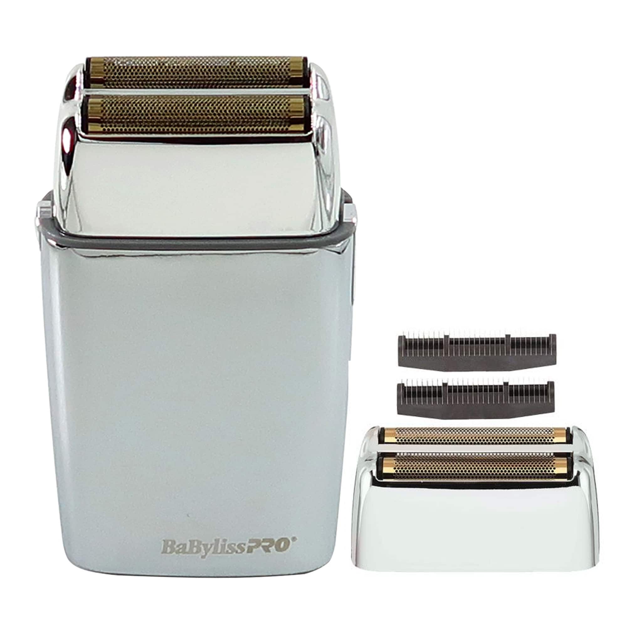 Babyliss - PRO FOILFX02 Cordless Metal Double Foil Shaver + Replacement Foil - Silver