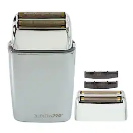 Babyliss - PRO FOILFX02 Cordless Metal Double Foil Shaver + Replacement Foil - Silver