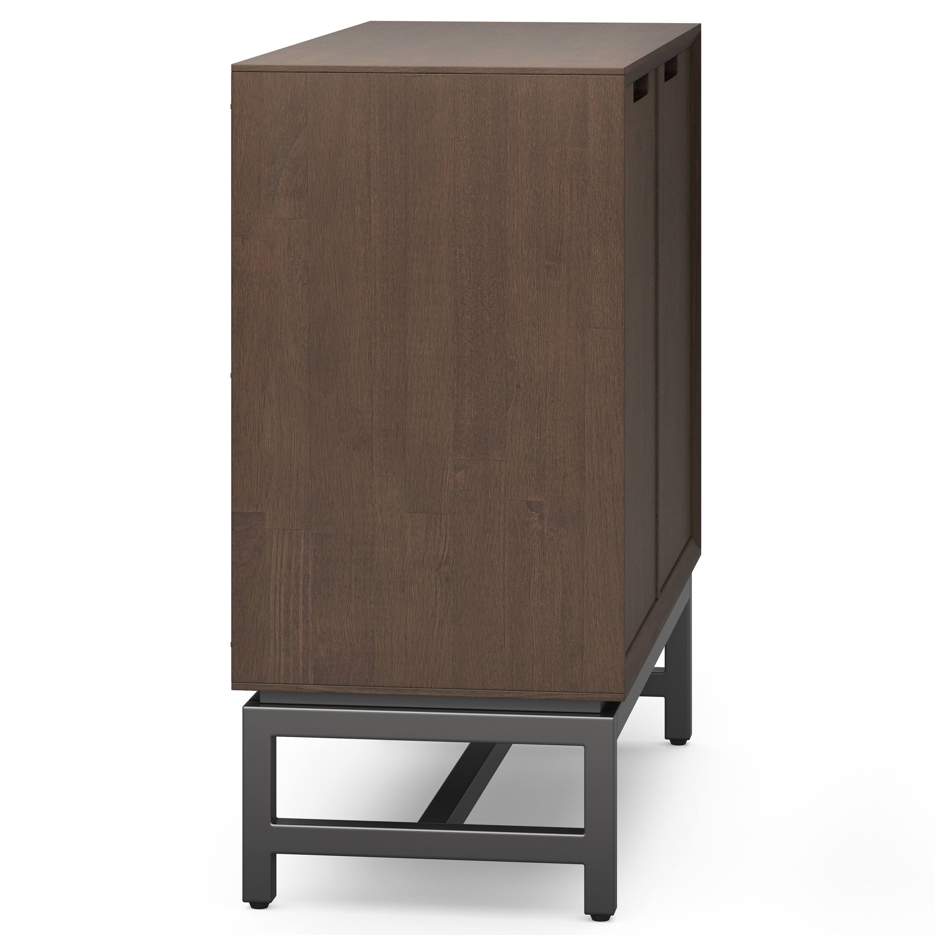 Alt View 1. Simpli Home - Banting Solid Wood 32 inch Storage Cabinet in Walnut Brown (Set of 2) - Walnut Brown.