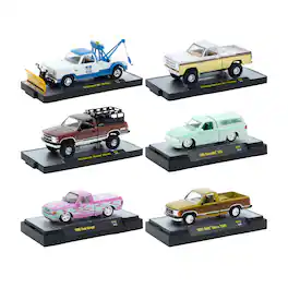 "Auto-Thentics" 6 piece Set Release 111 IN DISPLAY CASES Limited Edition 1/64 Diecast Model Cars by M2 Machines