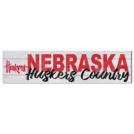 Jardine - Nebraska Huskers 40'' x 10'' Logo Sign - White