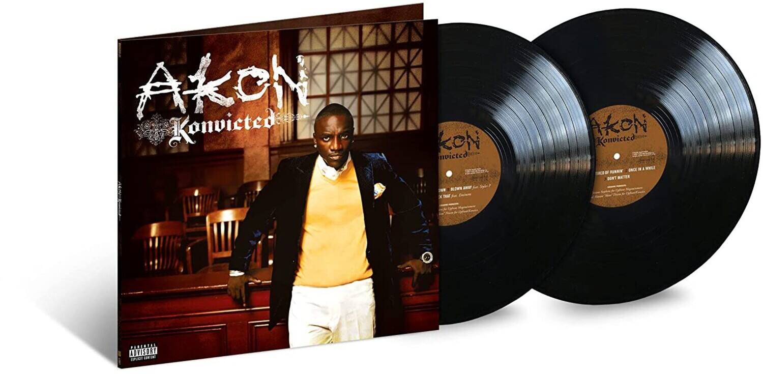 AKON  
Konvicted  

BLOWN  
Sele That  
AKON Konvicted  
ONCE IN A WHILE  
TRL D RUNNIN  
BONT MATTER  
PARTUTOL  
ADVISORY EXPLICIT CONTENT