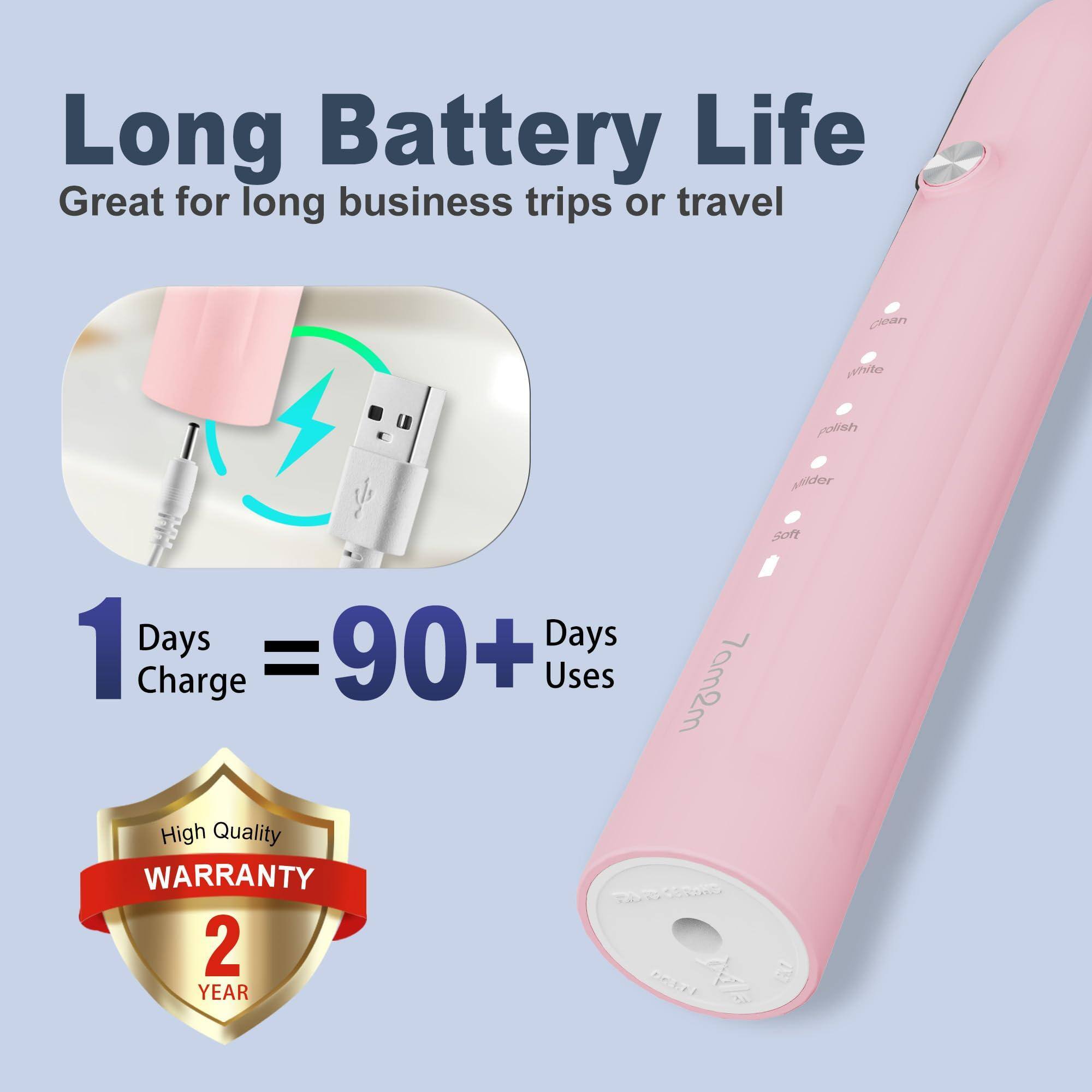Long Battery Life  
Great for long business trips or travel  

1 Day Charge = 90+ Days Uses  

High Quality  
WARRANTY 2 YEAR