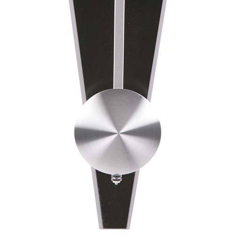 Left. Hivvago - Hivvago Contemporary Wall Clock with Functional Pendulum Design - Black/Silver/White.
