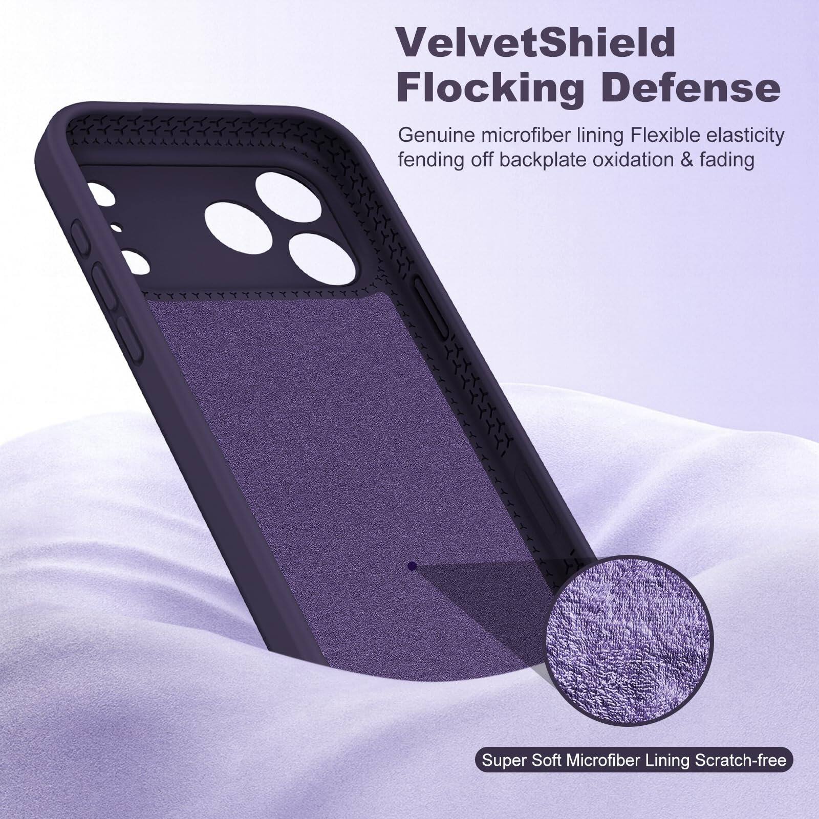 UUCOVER Liquid Silicone Invisible Magnetic Ring Stand Case for Apple ...