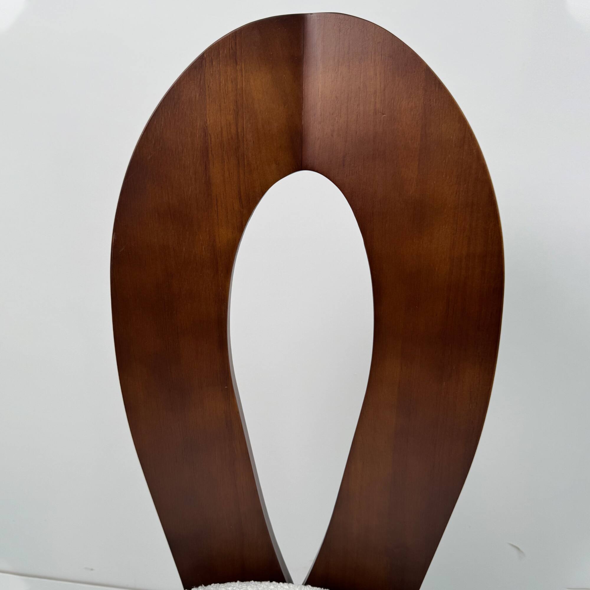 Alt View 4. GOODSILO - Elegant Dining Chair with Ribbon-Cross Backrest and Teddy Velvet Upholstery for Kitchen and Dining Room, Set of 2 - Brown.