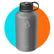 Alt View 12. Buzio - Duet Series Insulated 64 oz Water Bottle with Straw Lid and Flex Lid - Gray.