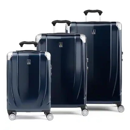 Front. Travelpro - Travelpro Pathways 3 Hardside Expandable Luggage, 8 Spinner Wheels, Lightweight Hard Shell Suitcase - Royal Blue.