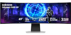 SAMSUNG Odyssey OLED G9 DUAL 49" QHD (5120x1440) NVIDIA 240Hz G-SYNC TECHNOLOGY REFRESH RATE 3 YEAR WARRANTY
