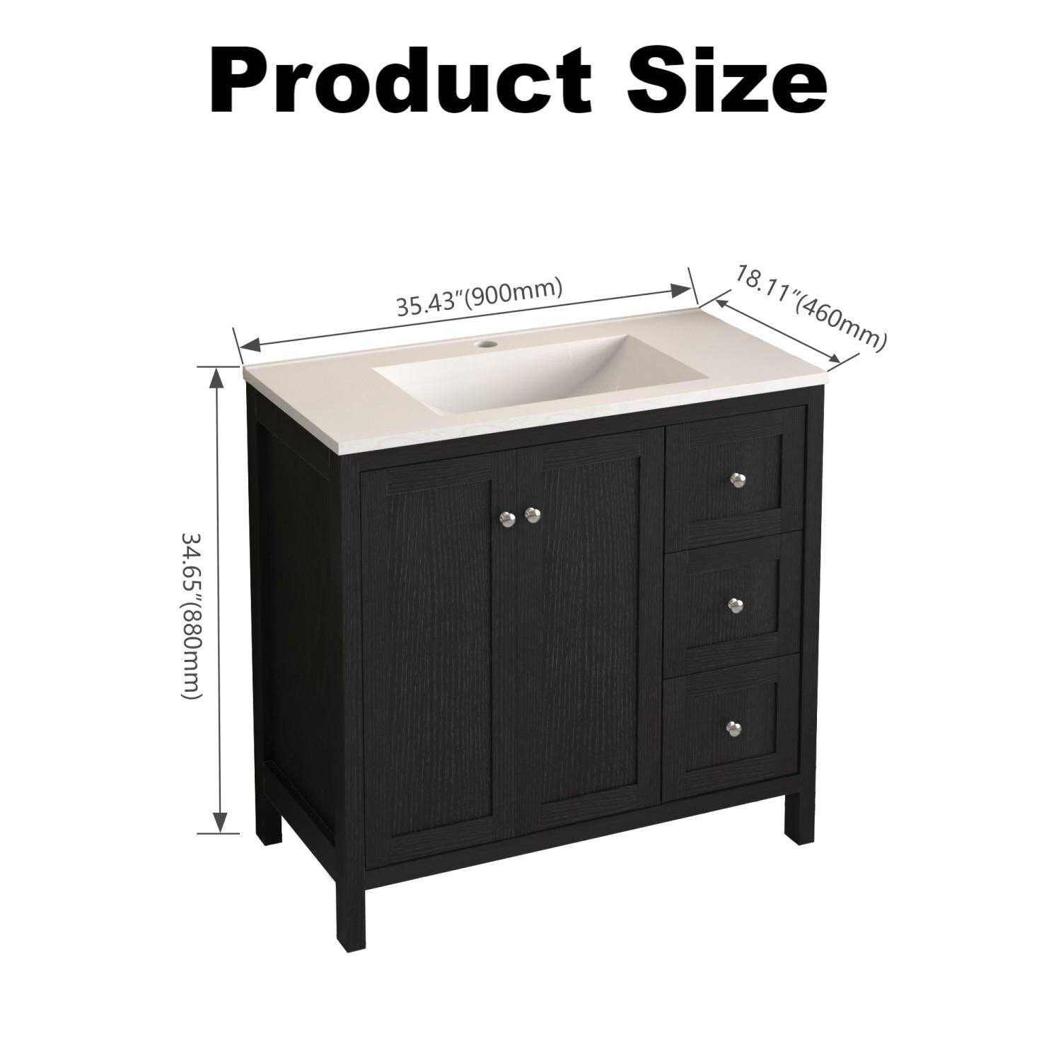 Product Size

35.43" (900mm)  
18.11" (460mm)  
34.65" (880mm)