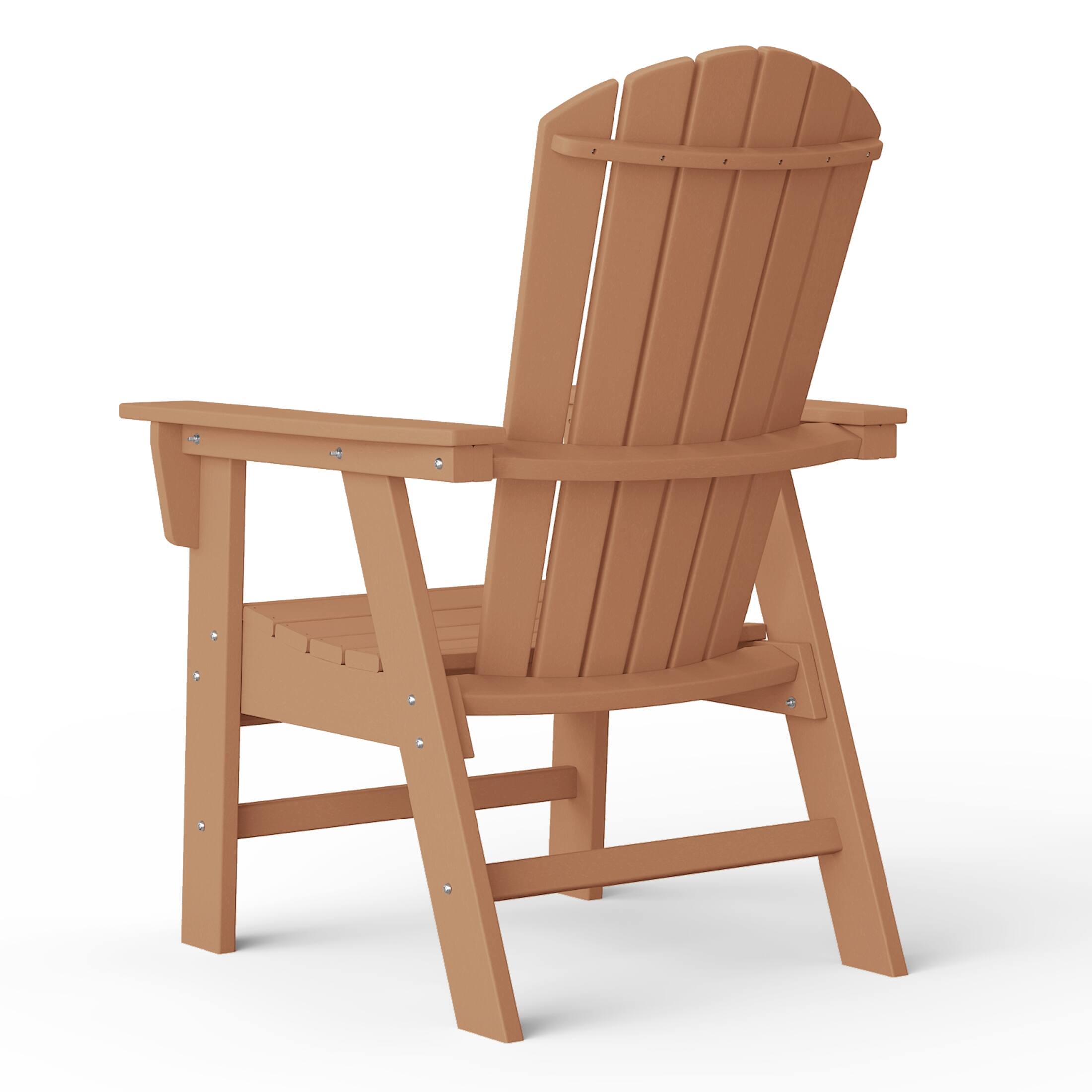 Alt View 2. WestinTrends - WestinTrends Dylan Outdoor Patio Shell-back Adirondack Dining Chair Weather Resistant - Teak.