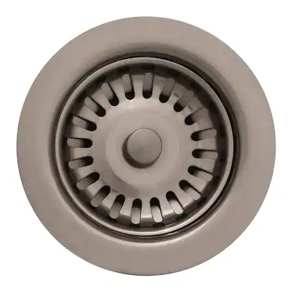 Front. Whitehaus - 3 1/2" Basket strainer - Brushed Nickel.
