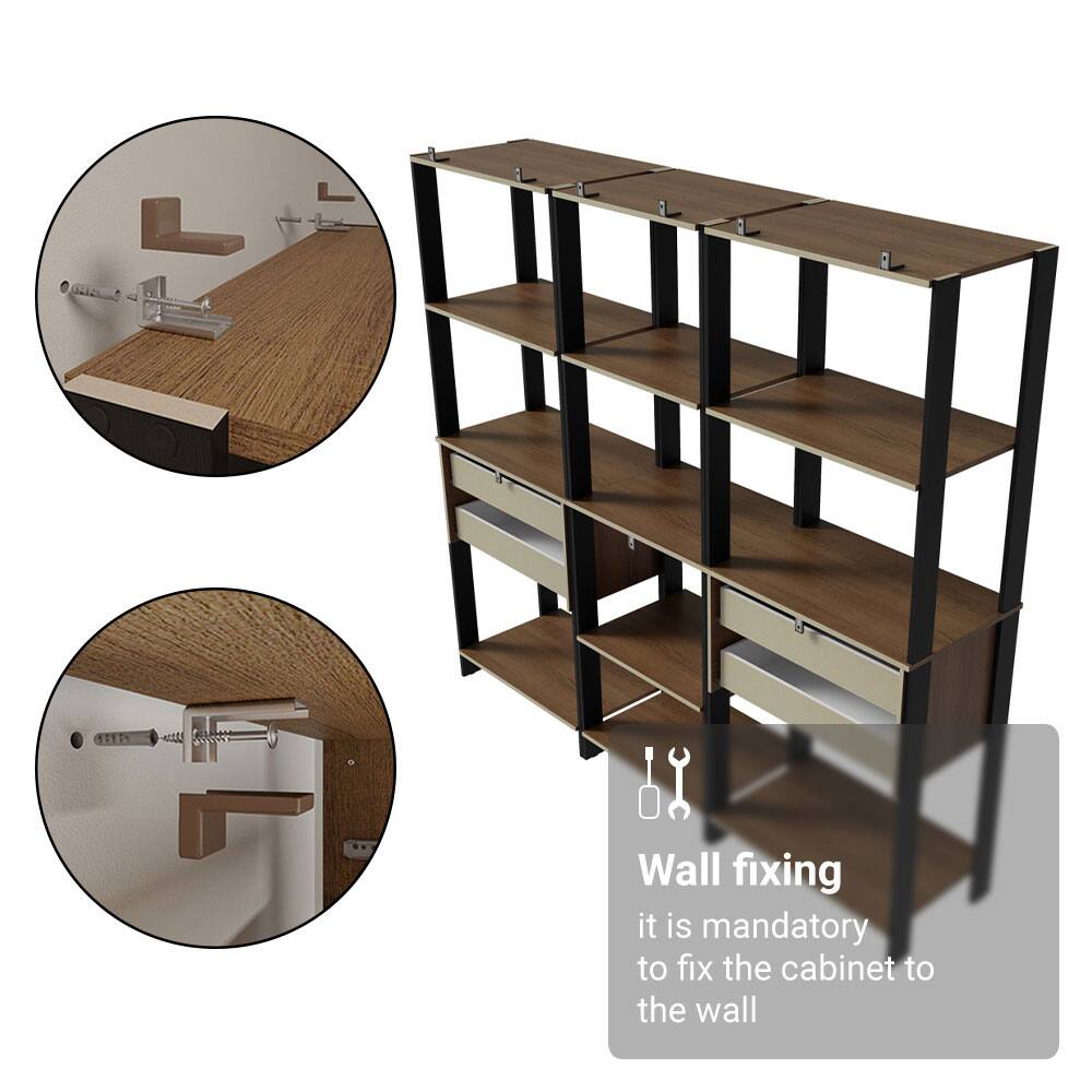 Wall fixing  
it is mandatory to fix the cabinet to the wall