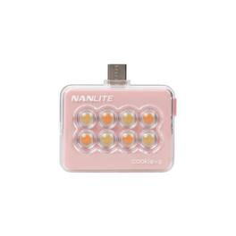 NANLITE - cookie Warm White USB-C Mini Square LED Light, Coral Pink