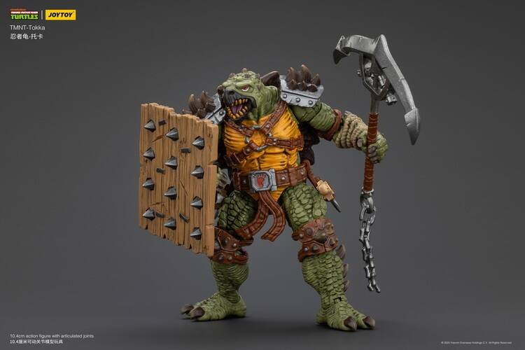TURTLES JOYTOY TMNT-Tokka  
忍者龟-托卡  

10.4cm action figure with articulated joints  
10.4厘米可动关节模型玩具