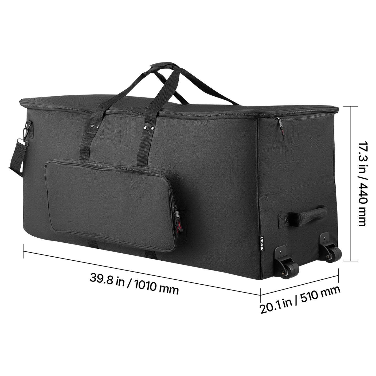 VEVOR 17.3 in / 440 mm  
39.8 in / 1010 mm  
20.1 in / 510 mm