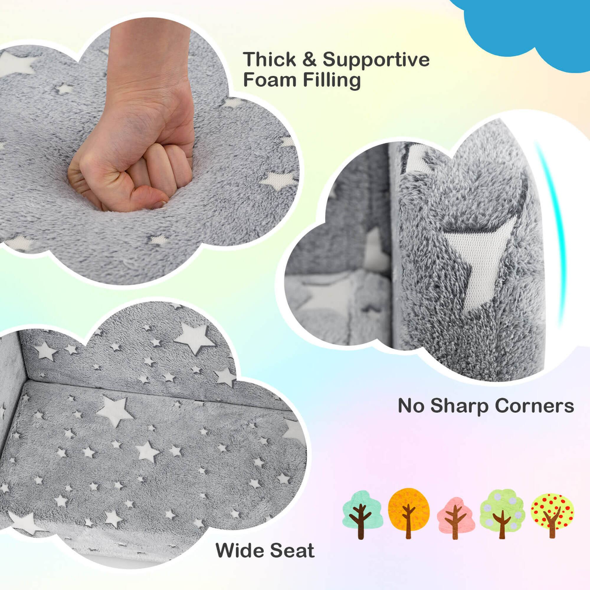 - Thick & Supportive Foam Filling
- No Sharp Corners
- Wide Seat