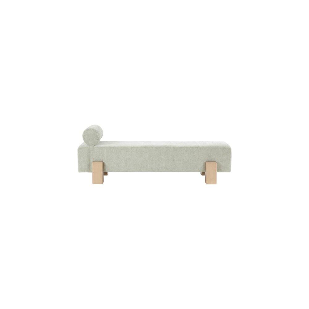 Alt View 3. Meridian Furniture - Edison Mint Green Chenille Fabric Bench - Blue.