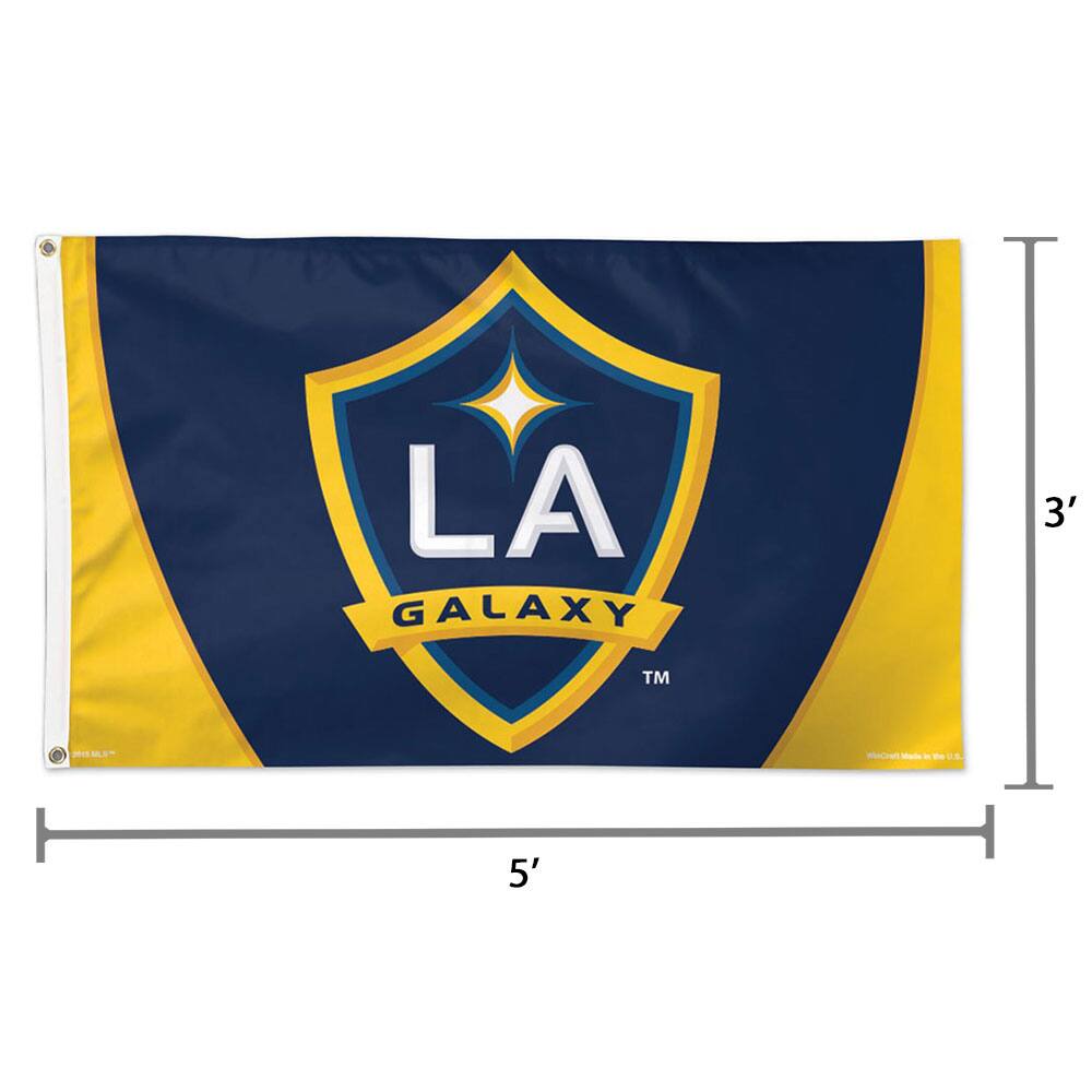 Alt View 1. WinCraft - LA Galaxy 3' x 5' Deluxe Single-Sided Flag - Multicolor.