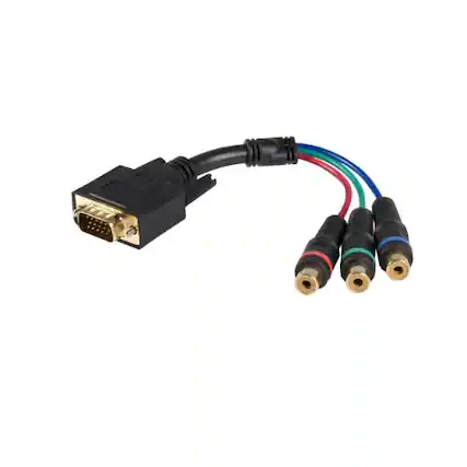 Front. Startech - HD15 to Component RCA Breakout Cable Adapter - M/F.