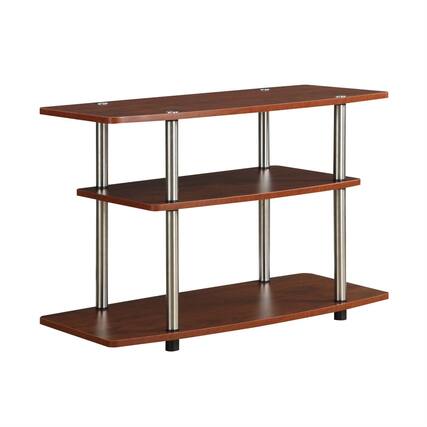 Front. Hivvago - Hivvago Modern Wood and Metal TV Stand - Brown.