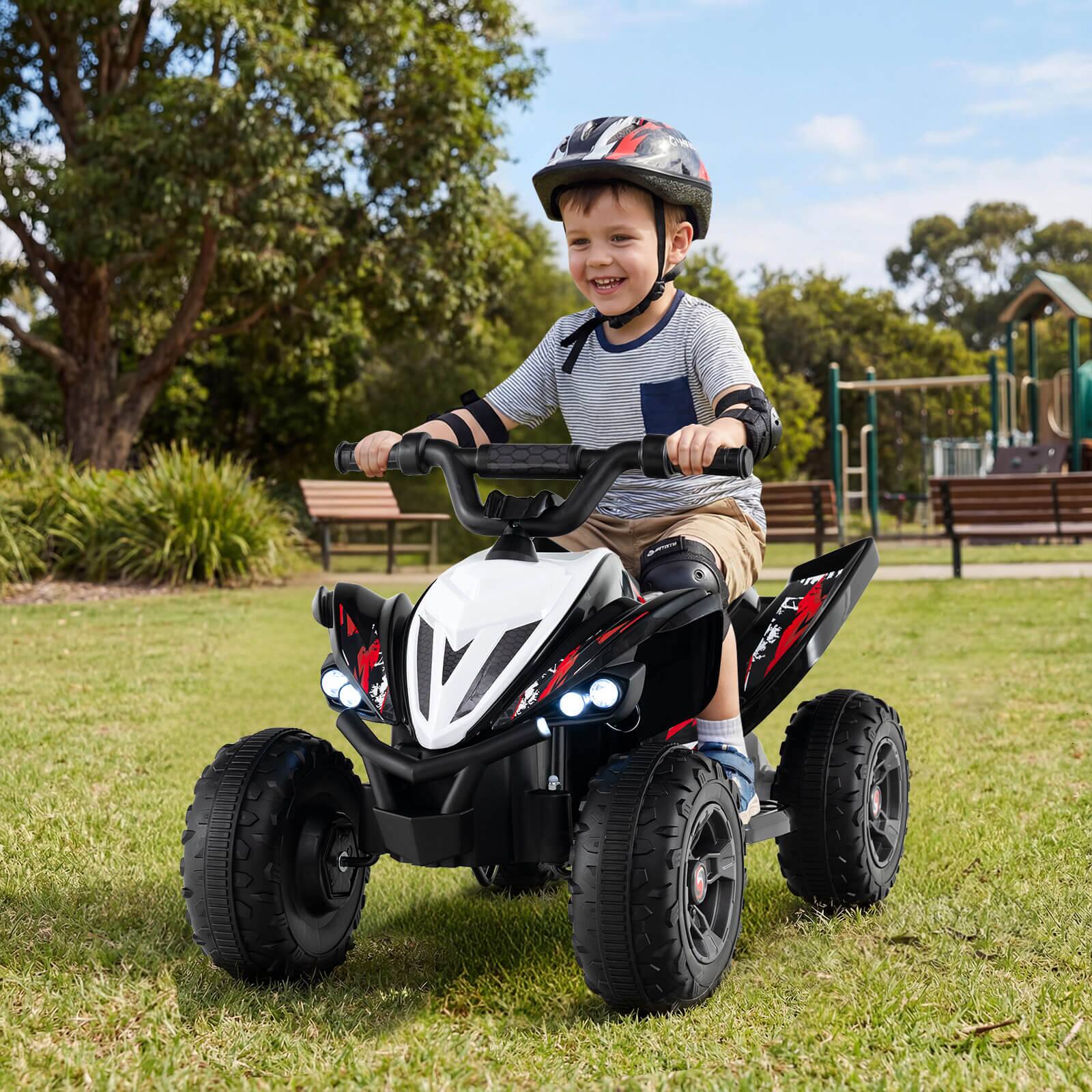 Alt View 1. Costway - Costway 12V Quad 4 Wheeler Ride on Toy with Music, Light, USB Port, Wireless Connection - Black.