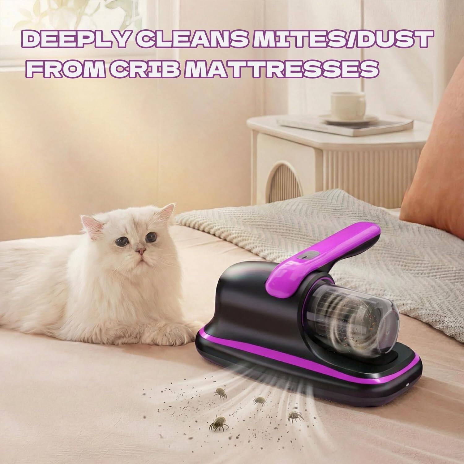 DEEPLY CLEANS MITES/DUST FROM CRIB MATTRESSES