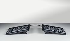Front. KINESIS - Freestyle2 Split Ergonomic Keyboard for Mac with Pre Installed V3 Kit - Black.
