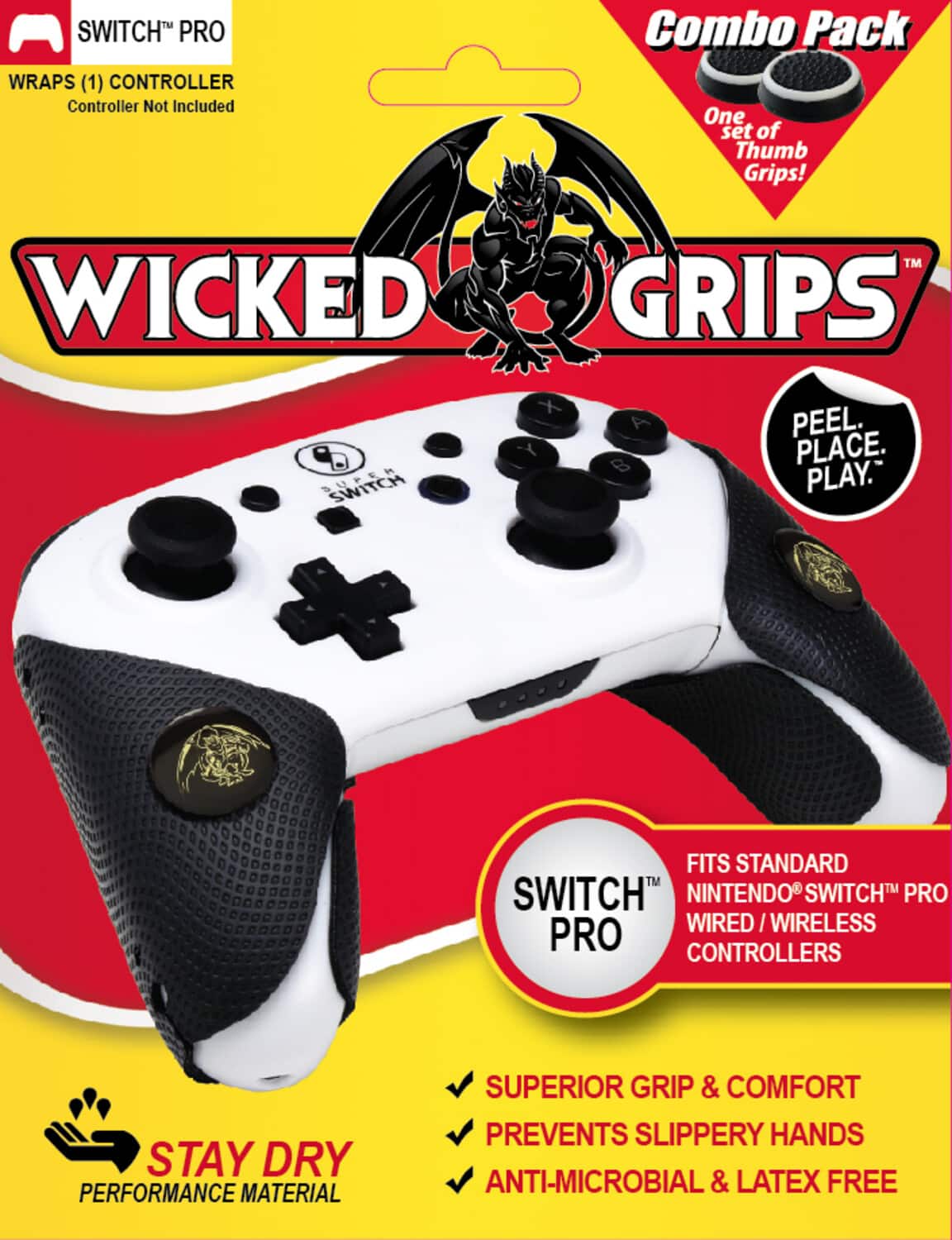 PopMarket - Wicked Grips PRO Controller and Thumb Grip Combo - Multicolor