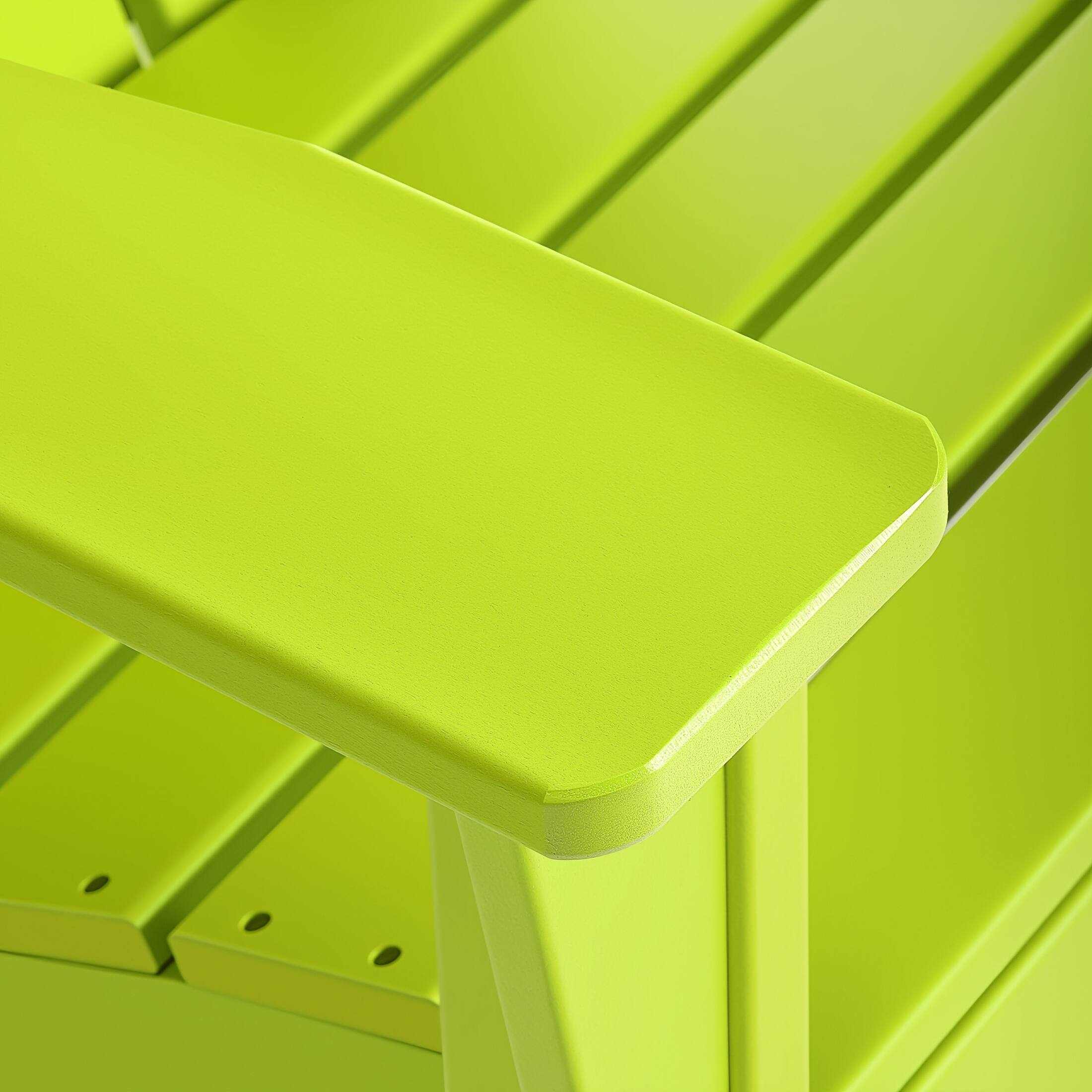 Alt View 6. WestinTrends - WestinTrends Dylan Outdoor Adirondack Chair With Ottoman And Side Table 5-Piece Set - Lime.