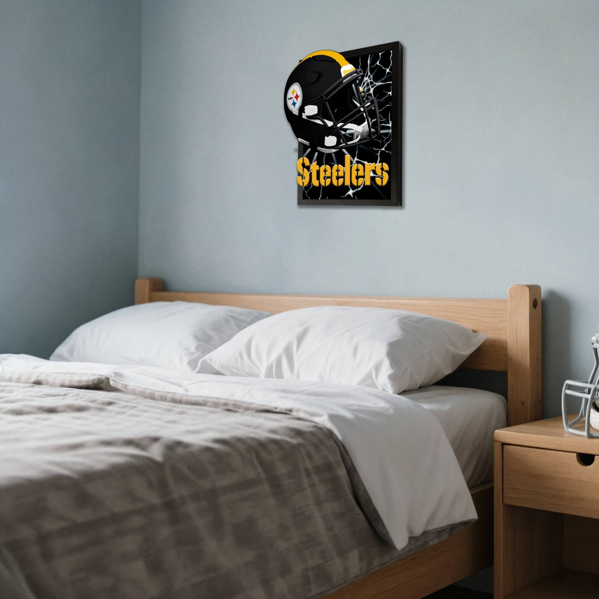 Alt View 2. Sporticulture - Pittsburgh Steelers 14" x 18" Framed 3D Lenticular Art - Black.