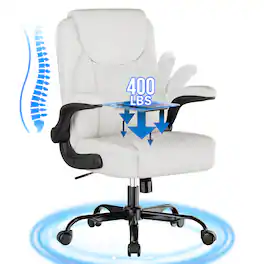 CloudRest Pro - Ergonomic Office Chair Swivel Tilt Gaming Chair with Lumbar Support Computer Chair - White