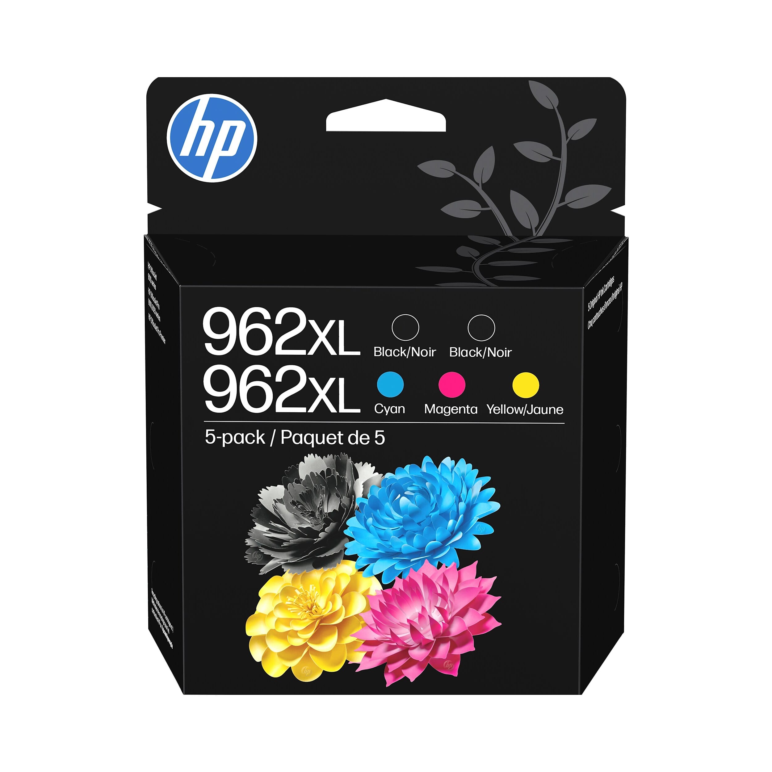 HP - 962XL Multipack Ink Cartridges, 5/Pack (6ZA57AN) - Black|Cyan|Magenta|Yellow